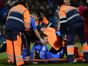 We knew about the injury to Barca's Neymar, but it turns out a Getafe player, Alexis Ruano, sustained a far worse injury. (AFP)