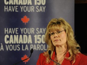 Heritage Minister Shelly Glover at a press conference in Quebec, December 13, 2013. BENOIT GARIEPY/QMI AGENCY