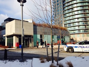 A rec centre on Absolute Ave. in Mississauga where a 40-year-old man was pulled from the pool Saturday, Jan. 18, 2014. (Jenny Yuen/Toronto Sun)