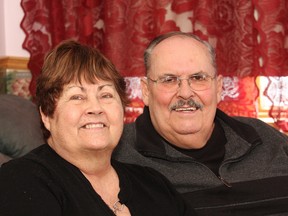 Conrad Larocque poses for a picture with his wife, Lucille. JOHN LAPPA/THE SUDBURY STAR