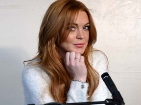 Lindsay Lohan attends a press conference in Park City on January 20, 2014 in Park City, Utah, Jan. 20, 2014.  Andrew H. Walker/Getty Images/AFP