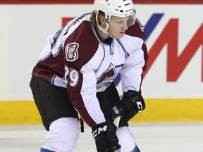 Colorado Avalanche forward Nathan MacKinnon leads all rookies in points this seasson. (Mike Drew/Calgary Sun/QMI Agency)