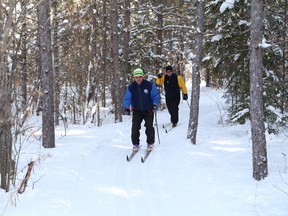 Paul Brunelle, front, and Don Mills didn't let the cold weather stop them from skiing on the Bioski Club Cross-country Ski Trails at the Lake Laurentian area in Sudbury, ON. on Monday, January 20, 2014. JOHN LAPPA/THE SUDBURY STAR/QMI AGENCY