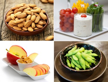 Got a snack attack? Here are 16 healthy snacks under 200 calories, according registered dietitians Erin MacGregor and Sandra Saville: