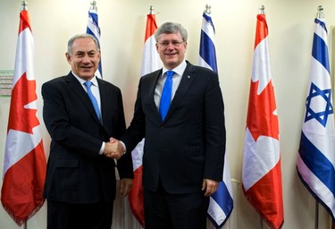 4. Trade opportunities? 
During Harper's trip it was announced that the Canada-Israel Free Trade Agreement is about to get modernized and expanded.  Since Israel is not a major trading partner, it’s unclear whether this is a reason for Canada’s loyalty to Israel, or just a symbol of it. (REUTERS/Oded Balilty/Pool)