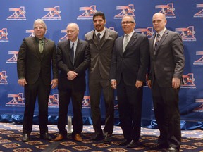 CFL legend Anthony Calvillo at his retirement press conference Jan. 21, 2014. (QMI Agency)