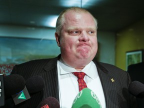 Mayor Rob Ford outside his City Hall office on Jan. 20, 2014. (ERNEST DOROSZUK/TORONTO SUN)