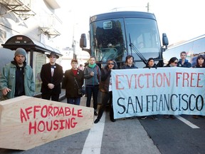 San Francisco's transportation agency agreed to charge Google, Apple and other tech companies $1 every time their commuter shuttles uses a public bus stop.

REUTERS/Beck Diefenbach