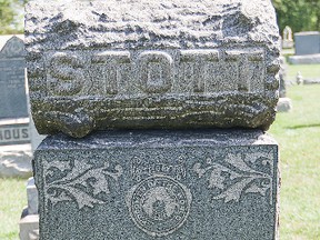 A tombstone found in the Dresden Cemetery.