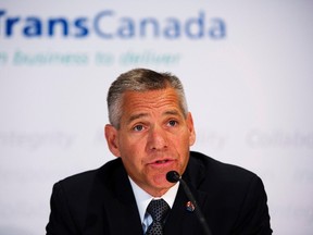 TransCanada President and CEO Russ Girling during a news conference in Calgary, Alberta, in this August 1, 2013, file photo.  REUTERS/Todd Korol/Files
