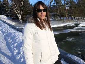 Brenda Jenkins has watched the Millhaven Creek rise as frazil ice causes jams near Odessa. Jenkins fears the water will flood her house next to the creek.
Elliot Ferguson The Whig-Standard