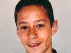 16-year-old Kyle Young was handcuffed and shackled when he fell to his death down an Edmonton Law Courts building on Jan 22, 2004. Family Handout