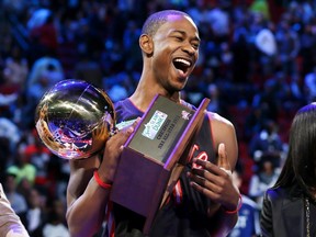 Terrence Ross won the slam dunk contest on all-star weekend last year as a rookie. He’ll be back to defend his title this year in New Orleans. (USA TODAY SPORTS)