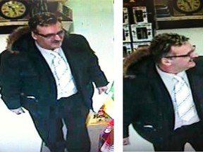 MRC Des Collines-de-L'Outaouais police want the public's help to identify a man they say bilked the Beausoleil Home Hardware Store of more than $300, by returning items he never actually bought. (submitted photo)