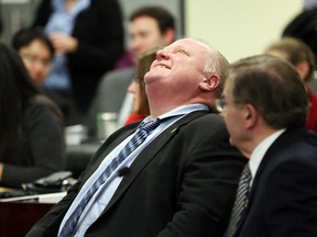 Mayor Rob Ford at Toronto city council executive committee meeting to discuss the 2014 budget Wednesday, January 22, 2014. (Michael Peake/Toronto Sun)