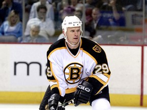 The Grove’s Nate Dempsey when he skated withe NHL’s Boston Bruins. - Photo courtesy Alzheimer's Association