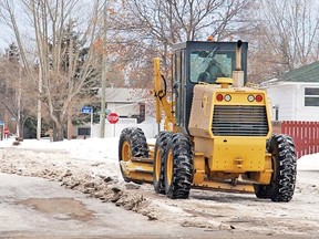 clearing snow