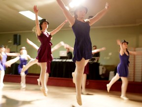 tudents from the Quinte Ballet School of Canada's recreation division perform a dance Saturday night at the Greek Hall as part of the Mad Men themed gala.
Emily Mountney/The Intelligencer/QMI Agency