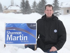 Shannon Martin, Progressive Conservative candidate in the Morris by-election, is seen in his constituency in La Salle, Man. Thursday January 23, 2014. (Brian Donogh/Winnipeg Sun/QMI Agency)