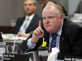 Toronto Mayor Rob Ford attends a meeting to discuss the 2014 budget with members of the Toronto City Council Executive Committee on January 22, 2014. (Michael Peake/QMI Agency)