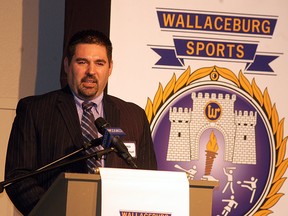 Brad MacArthur is a 2014 inductee to the Wallaceburg Sports Hall of Fame. (DAVID GOUGH/QMI Agency)