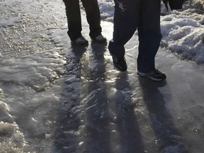 icy sidewalk