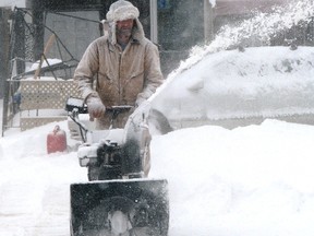 Snow blowers, shovellers and machines have been commonplace this entire winter, it seems like, with no let up in the near future. The latest storm to hit West Perth and the region occurred overnight Friday, Jan. 24 and struck again Monday morning, Jan. 27. KRISTINE JEAN/MITCHELL ADVOCATE
