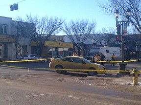 Police probe a Whyte Avenue pedestrian fatality on Jan. 27. PAMELA ROTH/Edmonton Sun