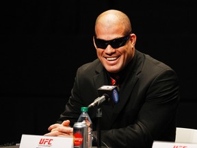 MMA fighter Tito Ortiz at a UFC press conference in Toronto Thursday December 8, 2011. (Craig Robertson/Toronto Sun/QMI Agency)
