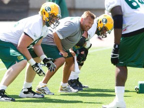 Kris Sweet, who coached the Eskimos offensive line in the 2013 season, is not likely to return this season. (Edmonton Sun file)