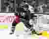 Jan 28, 2014; Columbus, OH, USA; Columbus Blue Jackets defenseman Ryan Murray (27) steals the puck from Ottawa Senators left wing Milan Michalek (9) at Nationwide Arena. The Senators won the game 3-2. Mandatory Credit: Greg Bartram-USA TODAY Sports