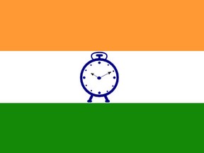 India's Nationalist Congress Party flag. (Wikimedia Commons/Nichalp/HO)