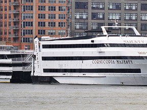 The Cornucopia Majesty is seen in this picture provided by Wikimedia Commons. The Yacht provides cruises around New York City's waterways. (Joe Mabel/Wikimedia Commons)