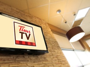 TimsTV, which was tested last year in 50 London restaurants, will broadcast entertainment programming and community information. (Submitted photo)