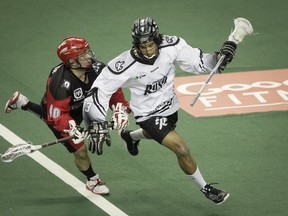 Jeff Cornwall was acquired by the Rush from the Buffalo Bandits partway through the 2012 season. (Lyle Aspinall, QMI Agency)