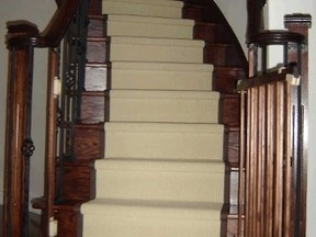 To prevent slipping and falling on stairs, consider well-installed runners or apply an abrasive, non-skid strip on each step.