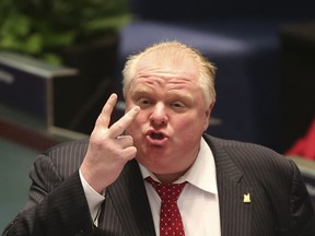 Mayor Rob Ford as Toronto city council debates the budget on Thursday, January 30, 2014. (Veronica Henri/Toronto Sun)