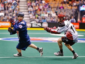 Toronto Rock's Josh Sanderson in action against the Colorado Mammoth (Ernest Doroszuk, Toronto Sun)