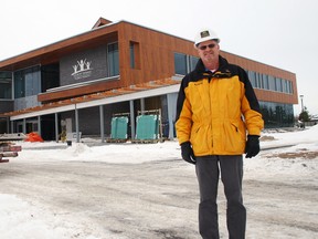 Project manager Tom Bes stands outside the new Elgin St. Thomas Public Health building at 1230 Talbot St. in St. Thomas. The 30,000 sq. ft., energy-efficient building opens Tuesday. (Ben Forrest, Times-Journal)