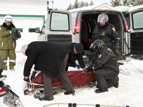 Police found two bodies at a home in Sainte-Croix, Que. They were identified as Benoit Daigle, 39, and Nancy Samson, 44. (STEVE POULIN/QMI AGENCY)