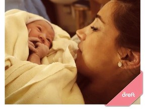 Kevin Jonas' wife, Danielle, with his new daughter, Alana. 

(Twitter/KevinJonas)