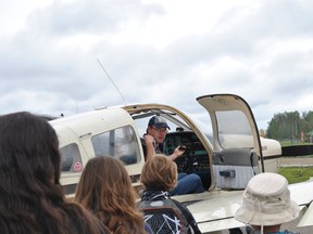 Before the youths were able to go on an actual airplane flight they had to go through a mini ground school including a tour of an actual general aviation aircraft during the COPA For Kids flight in June.
Barry Kerton | Whitecourt Star
