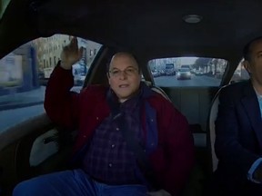 Jerry Seinfeld with "George Costanza" played by Jason Alexander.