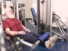 Don Praymak uses the exercise machines at the Allan & Jean Millar Centre as part of their Healthy Living Program. The program aims to help develop a fitness routine for residents suffering with chronic conditions.
File photo | Whitecourt Star