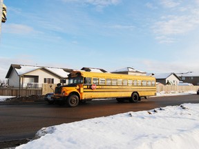 A school bus makes its way to Central School to pick up students after the school day. On Jan. 28 Rhett Czaban director of transportation for Northern Gateway School Division, made a presentation to the board during its regular meeting to explain the process of suspending bus service due to weather conditions.
Barry Kerton | Whitecourt Star