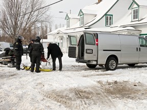 Police found two bodies at a home in Sainte-Croix, Que. They were identified as Benoit Daigle, 39, and Nancy Samson, 44. (STEVE POULIN/QMI AGENCY)