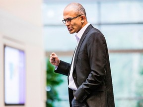 Satya Nadella, executive vice president of Microsoft's Cloud and Enterprise group, is seen in this undated Microsoft handout photograph released on February 4, 2014. REUTERS/Microsoft/Handout via Reuters
