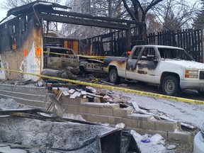 Deadly Mill Woods garage fire. PAMELA ROTH/Edmonton Sun