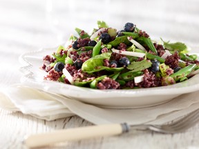 Quinoa Spinach Salad courtesy of Bloo pure blueberry juice. (Bloojuice.com)