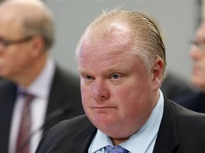 Mayor Rob Ford at executive committee Feb. 4, 2014. (Michael Peake/Toronto Sun)